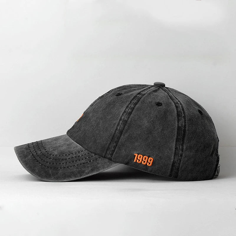'C 1999' Retro Washed Baseball Caps