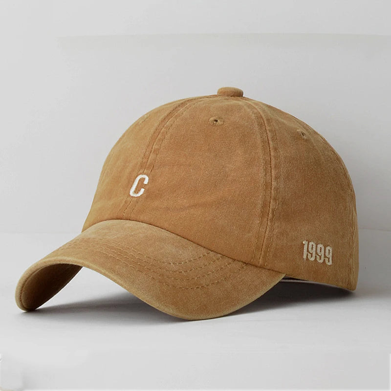 'C 1999' Retro Washed Baseball Caps