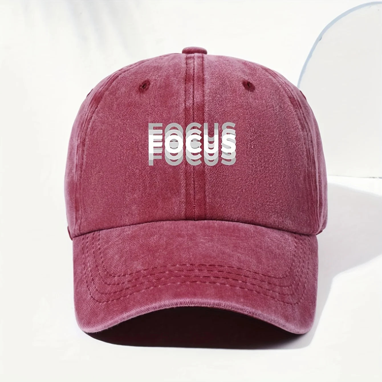 'FOCUS' Washed Baseball Cap
