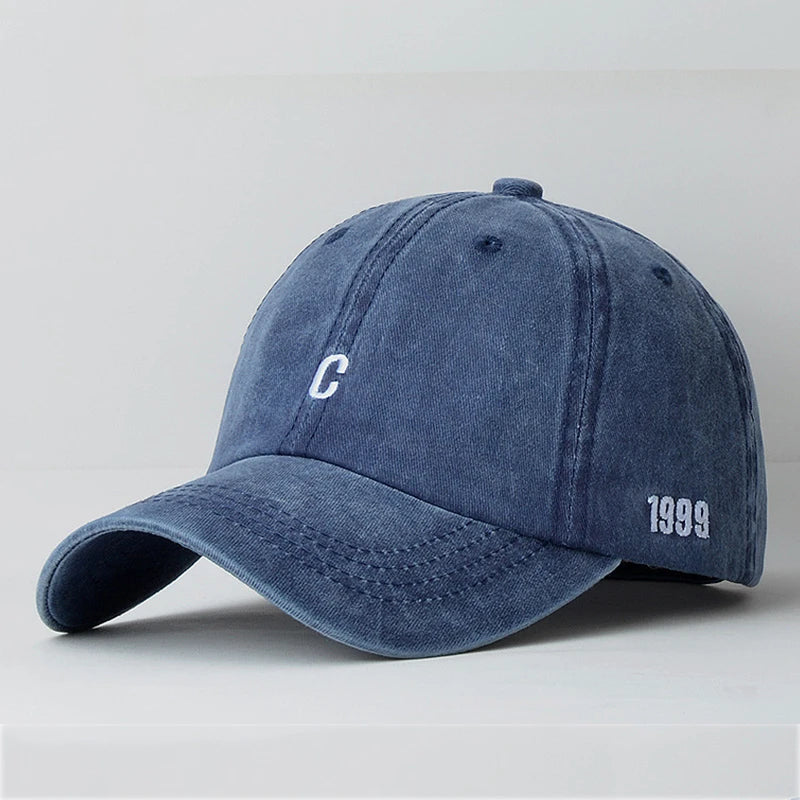 'C 1999' Retro Washed Baseball Caps
