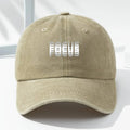 'FOCUS' Washed Baseball Cap