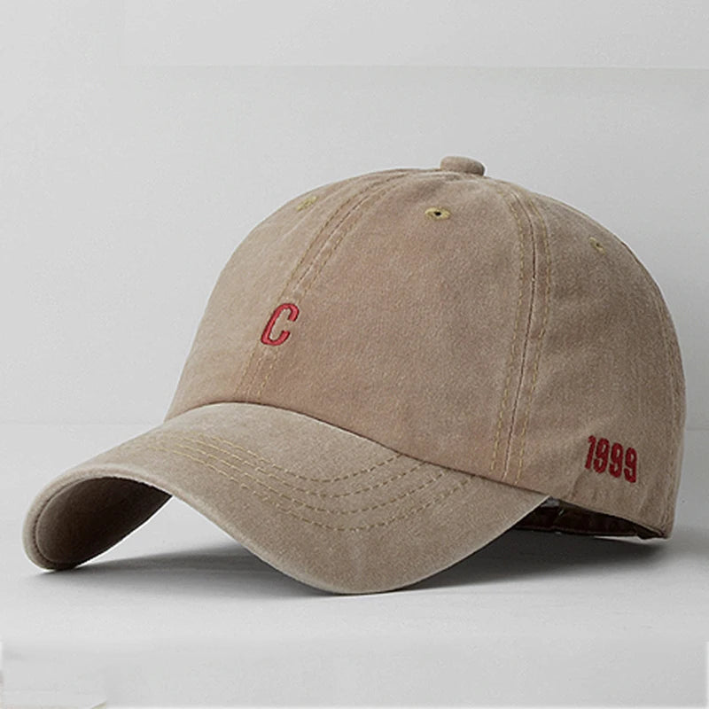 'C 1999' Retro Washed Baseball Caps
