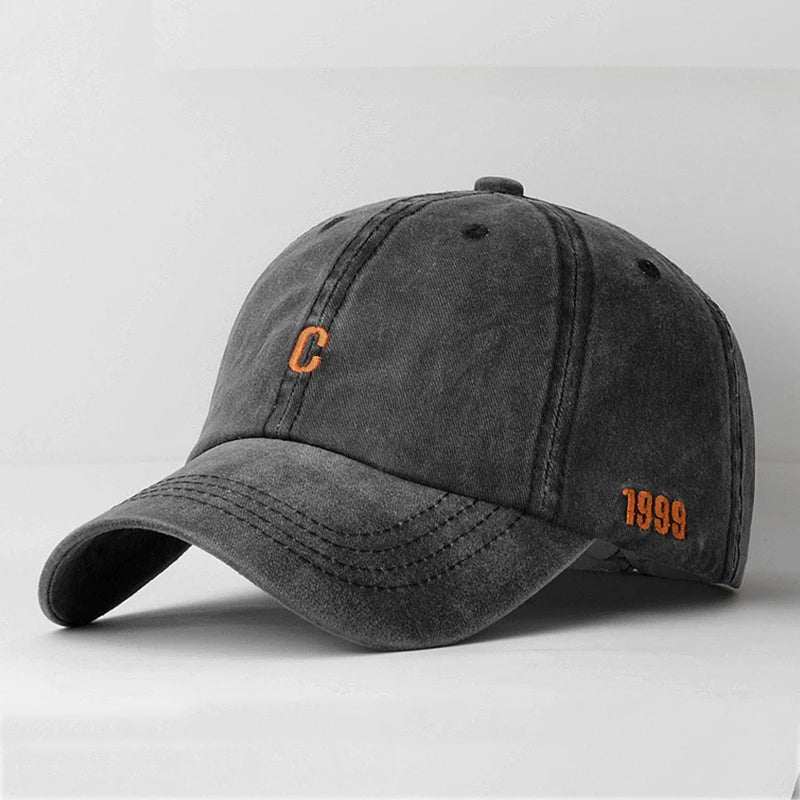 'C 1999' Retro Washed Baseball Caps
